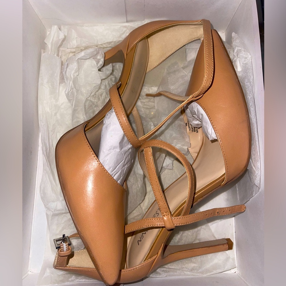 Nine West Camel Strappy Heels